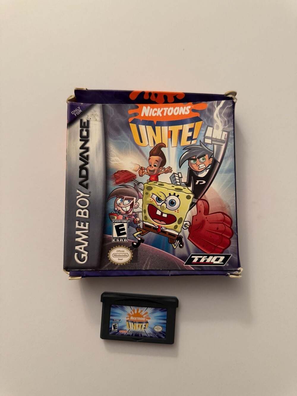 Nicktoons Unite! Game Boy Advance GBA Video Game with Box